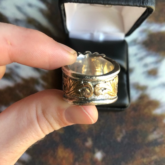 HYO Silver RimRock Turquoise Ring - Picture 4 of 7